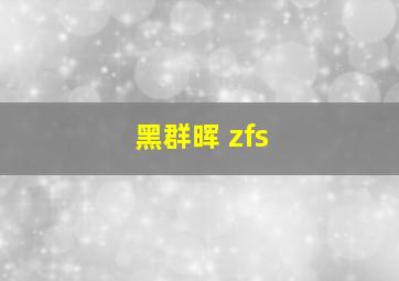 黑群晖 zfs